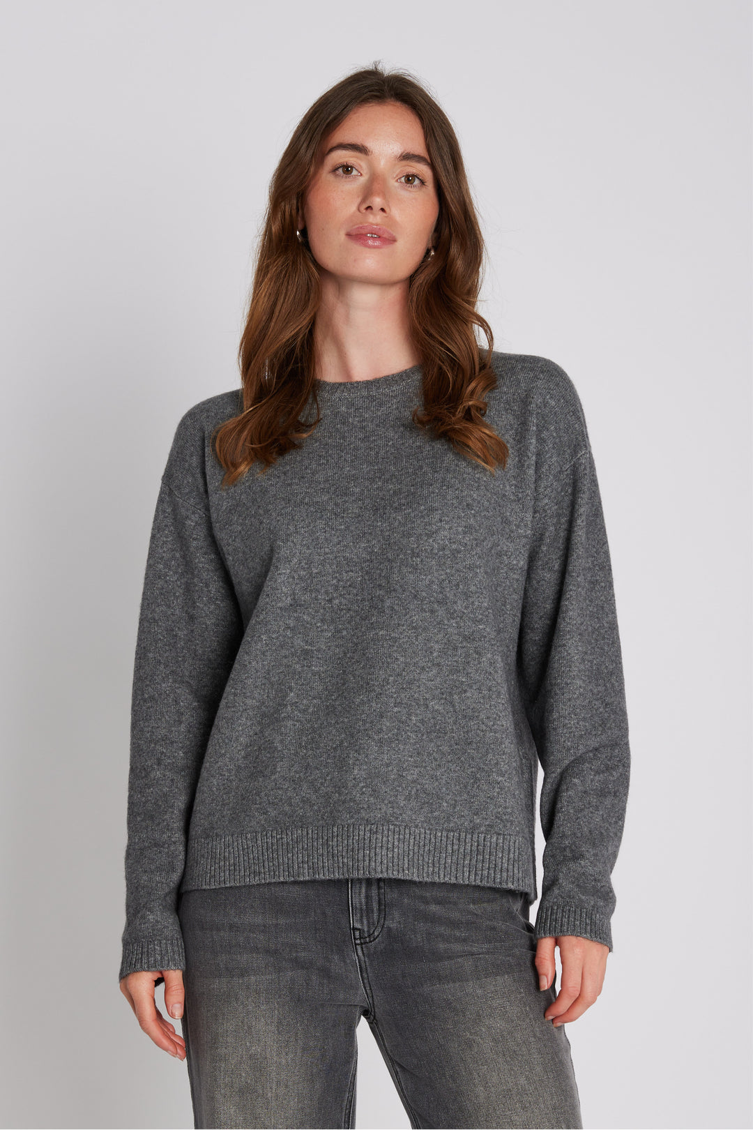 PBO 3429PBOSally knit KNITWEAR, HEAVY 18 Dark grey