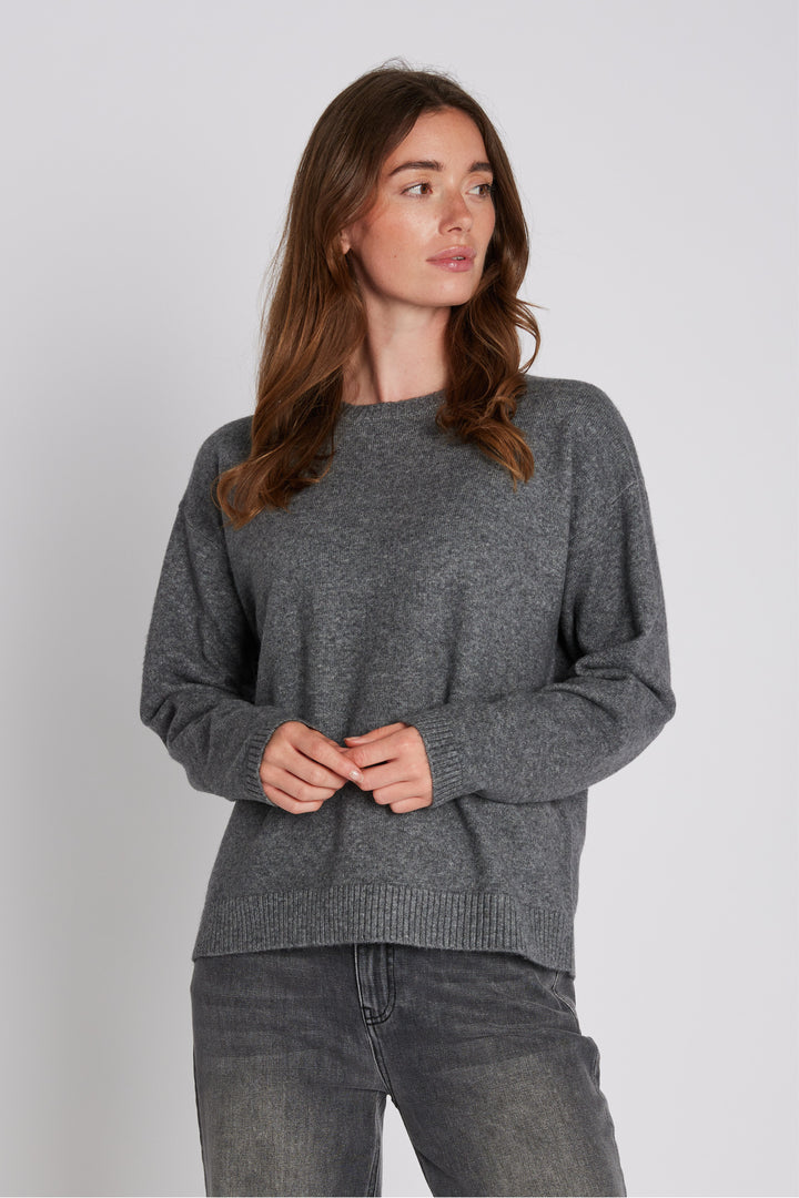 PBO 3429PBOSally knit KNITWEAR, HEAVY 18 Dark grey