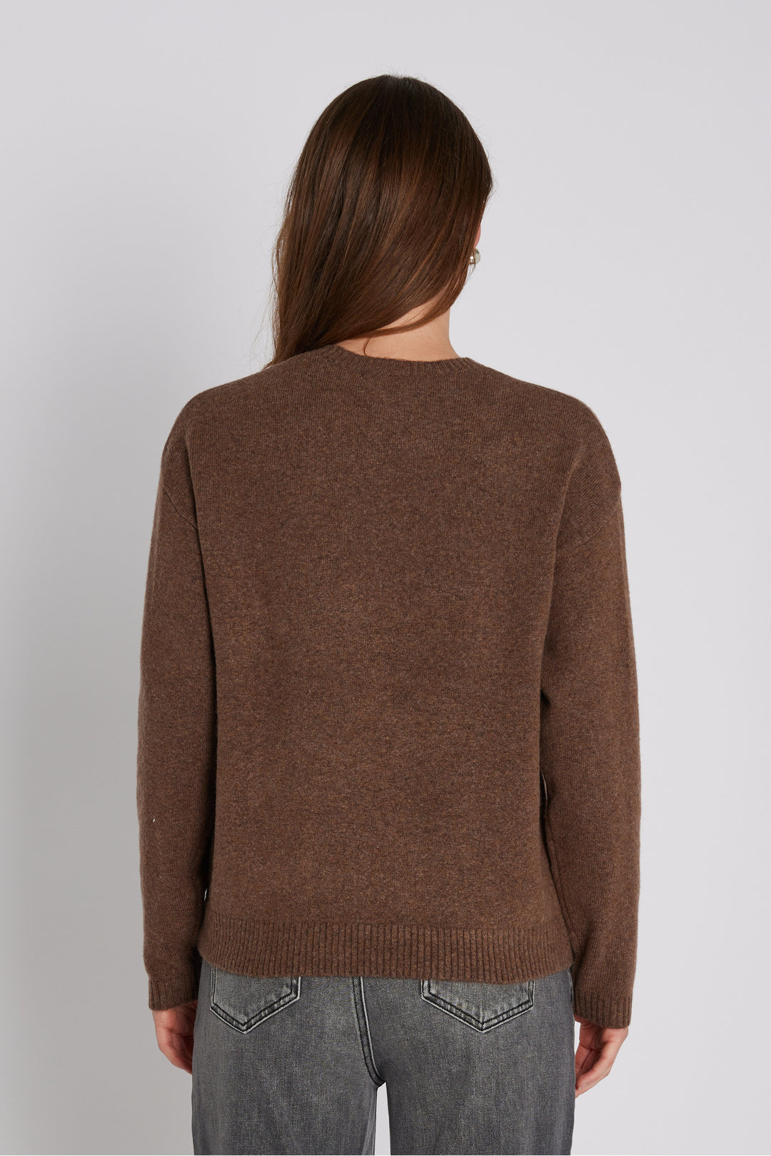 PBO 3429PBOSally knit KNITWEAR, HEAVY 986 Brown mel.