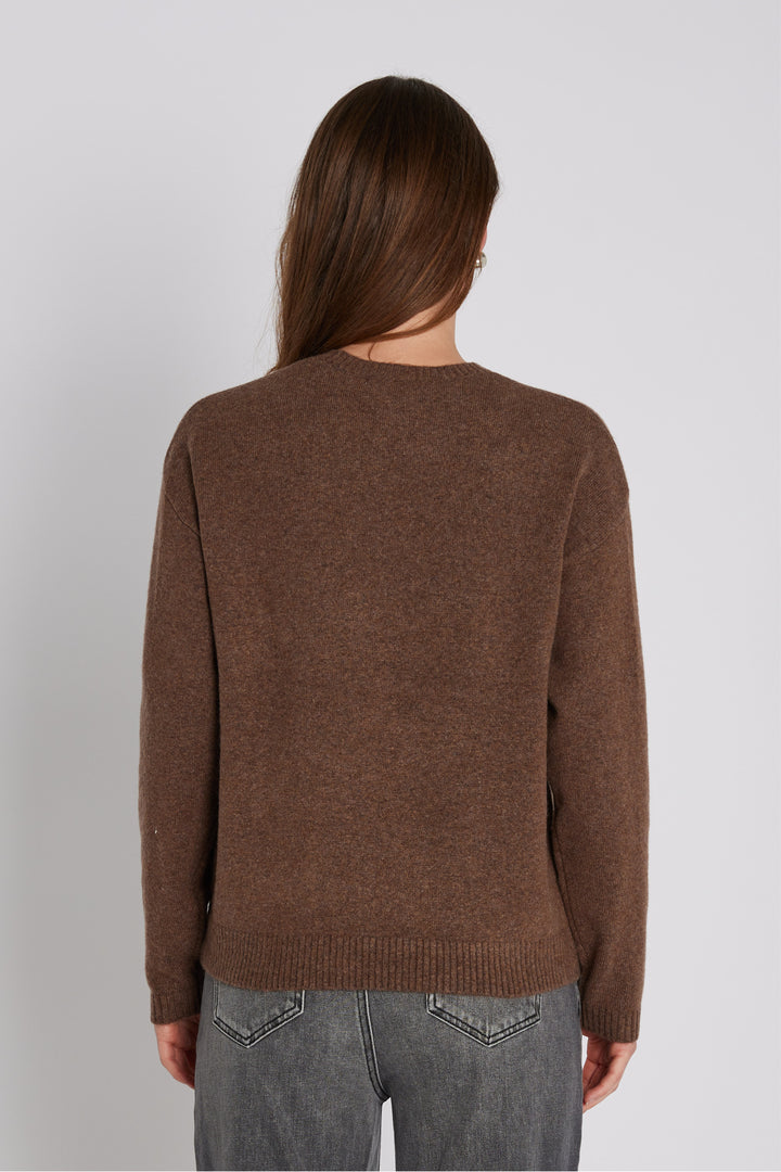 PBO 3429PBOSally knit KNITWEAR, HEAVY 986 Brown mel.
