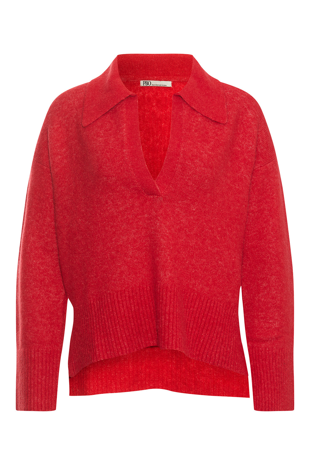 PBO Abile knit sweater KNITWEAR, HEAVY 310 Mars red