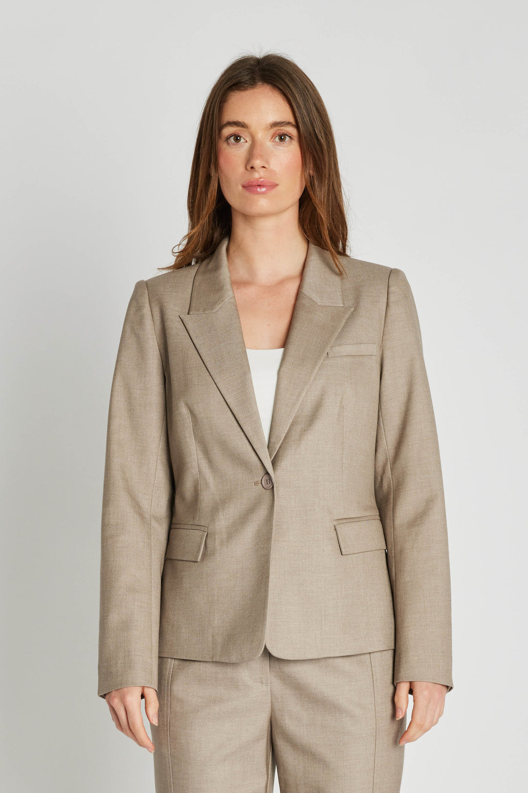 PBO Bani blazer BLAZERJACKETS 55 Sand melange