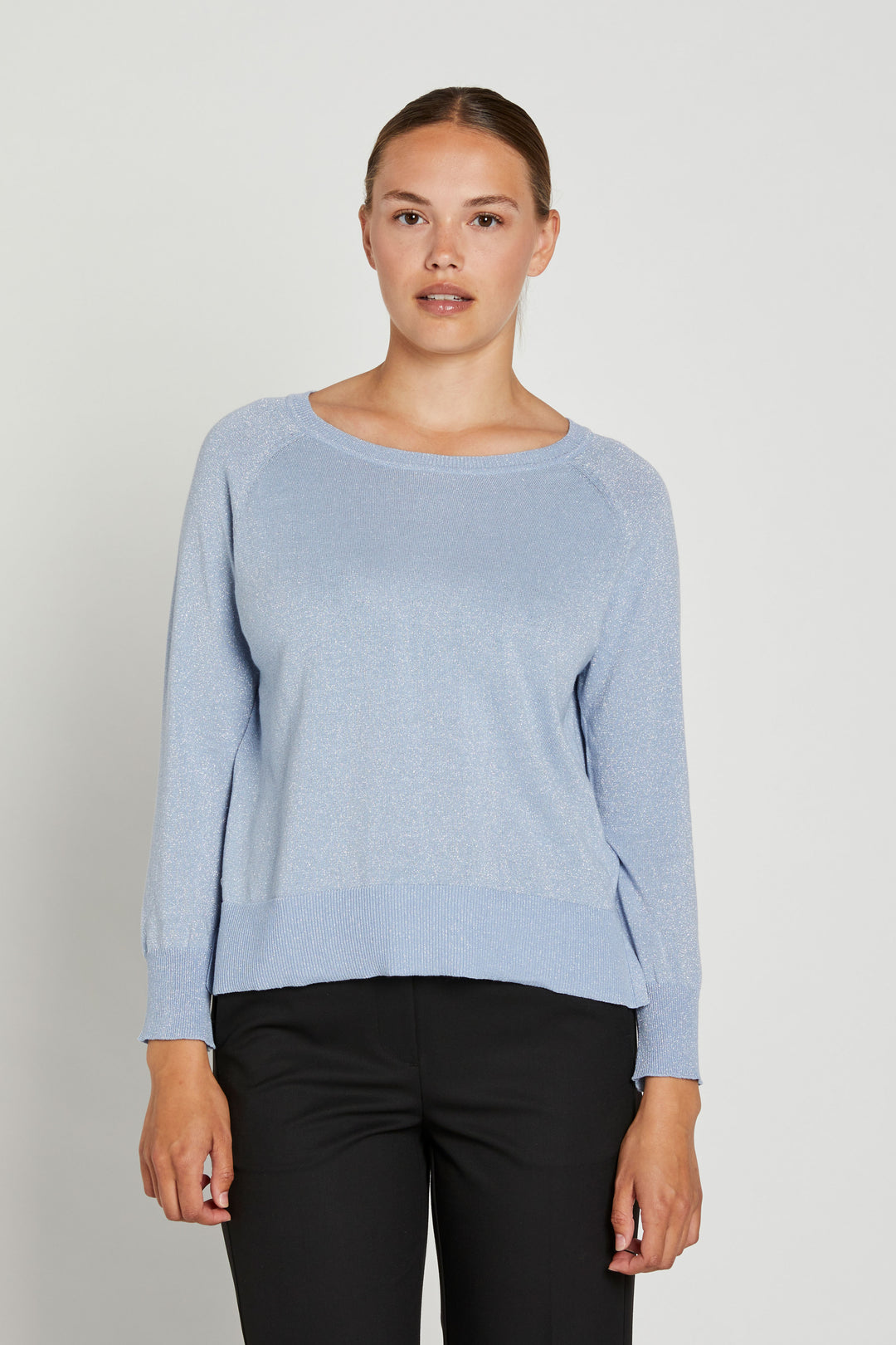 PBO Bekka striktrøje KNITWEAR, LIGHT 21 Light blue