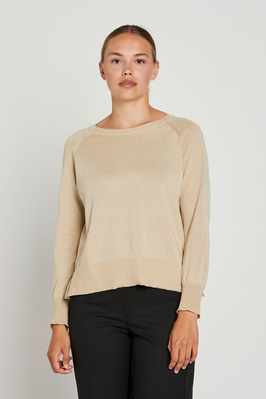 PBO Bekka striktrøje KNITWEAR, LIGHT 93 Light Gold