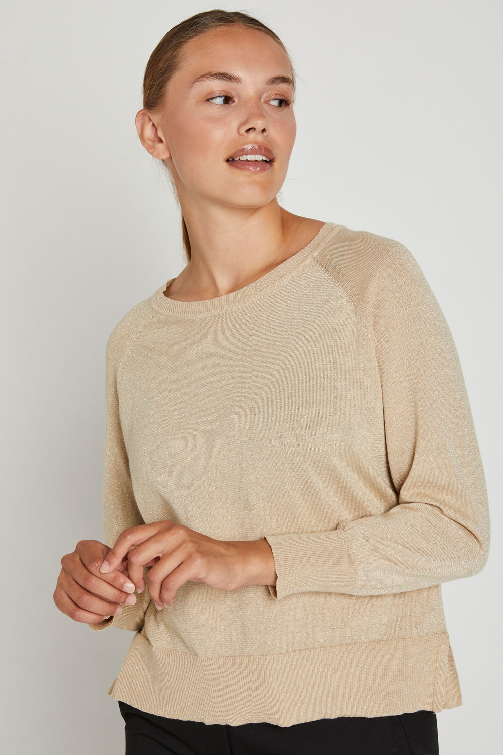 PBO Bekka striktrøje KNITWEAR, LIGHT 93 Light Gold