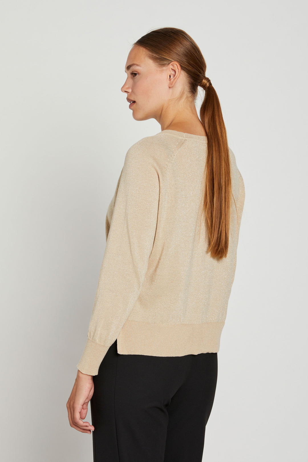 PBO Bekka striktrøje KNITWEAR, LIGHT 93 Light Gold