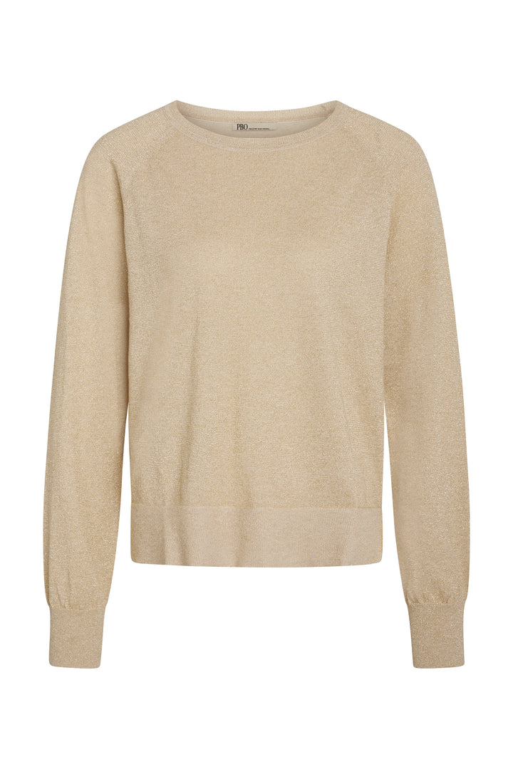 PBO Bekka striktrøje KNITWEAR, LIGHT 93 Light Gold