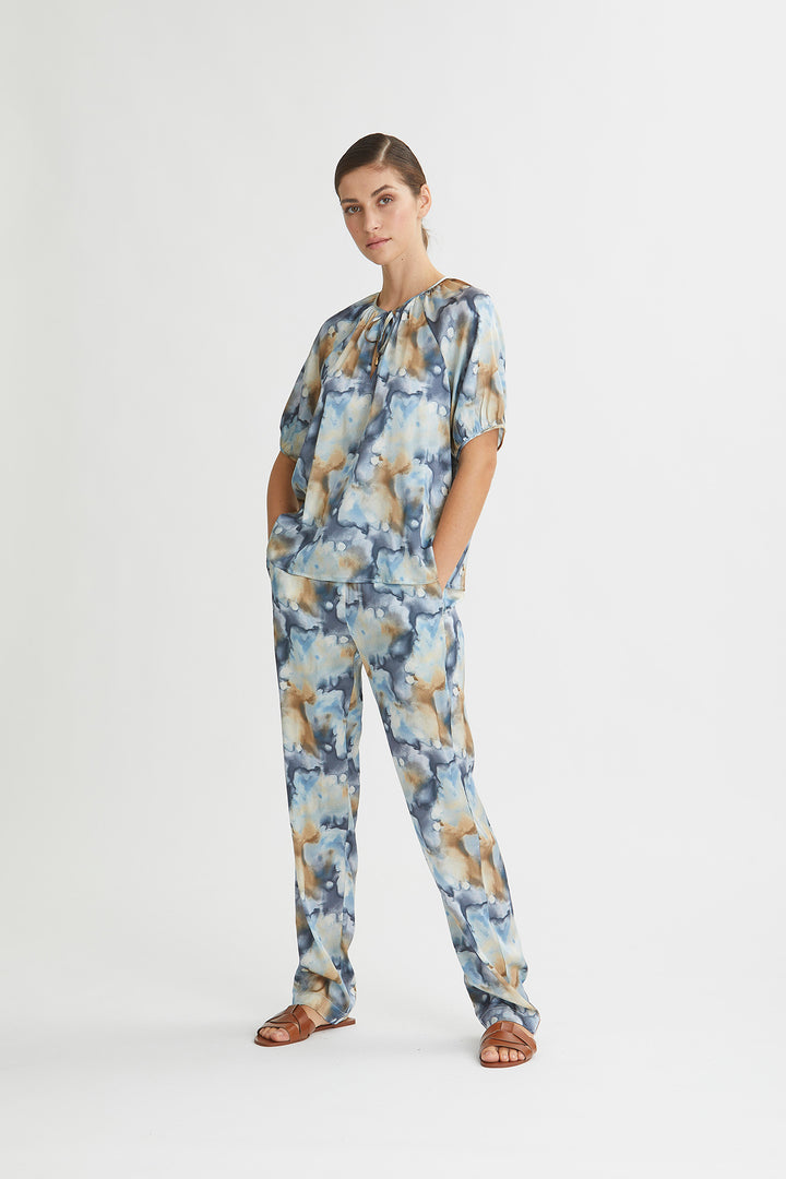 PBO Camp bukser TROUSERS 281 Blue mix