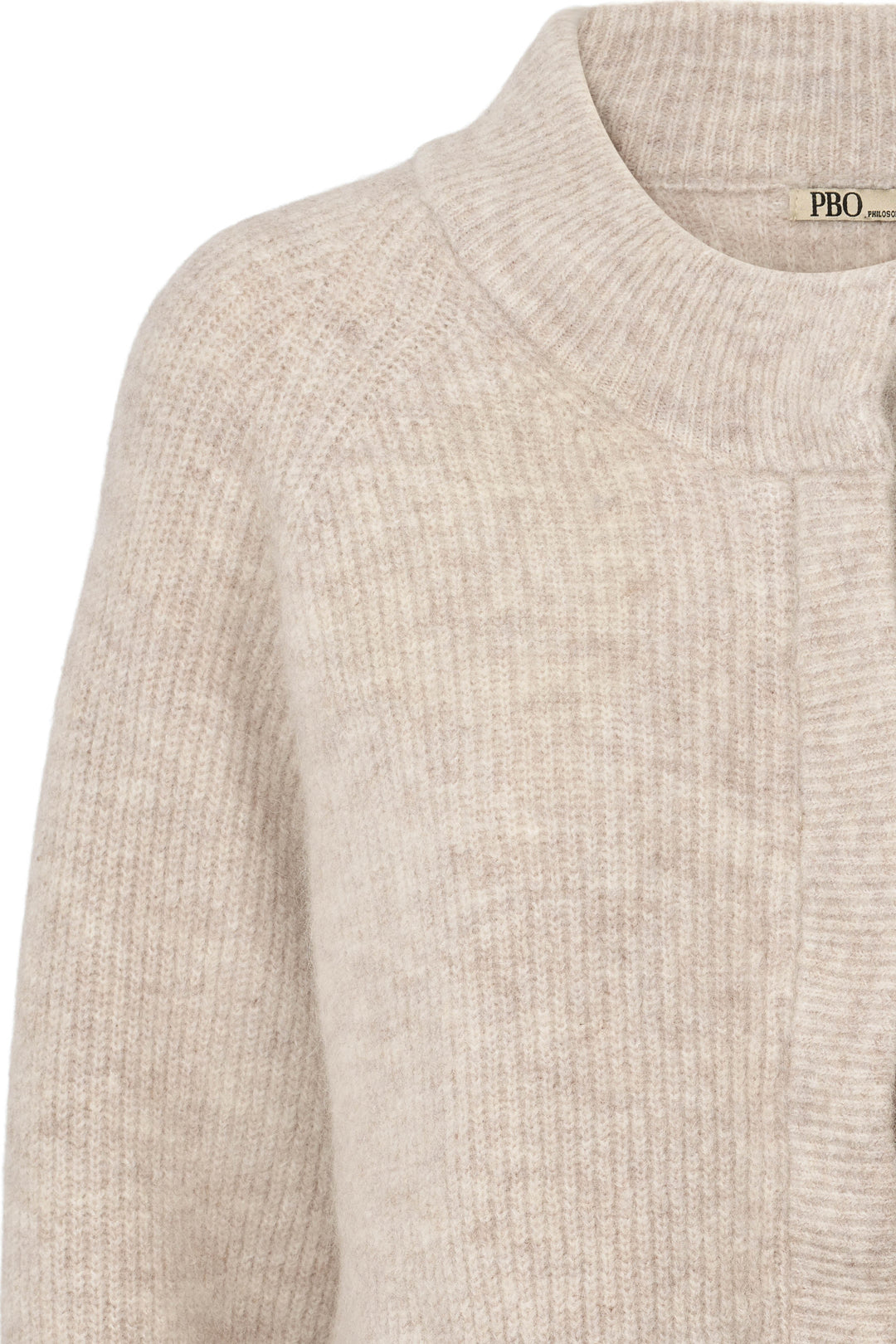 PBO Crissy strikcardigan KNITWEAR, HEAVY 190 Beige melange