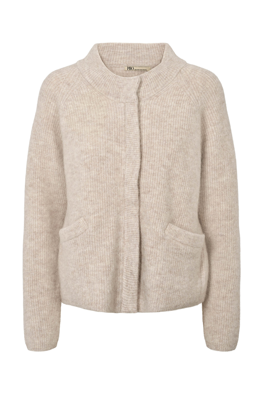 PBO Crissy strikcardigan KNITWEAR, HEAVY 190 Beige melange