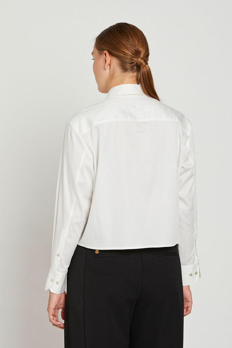 PBO Crop skjorte SHIRTS 01 White