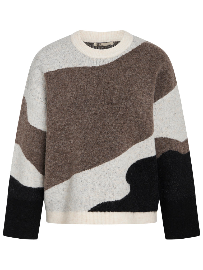 PBO Flolo striktrøje KNITWEAR, HEAVY 653 Abstract