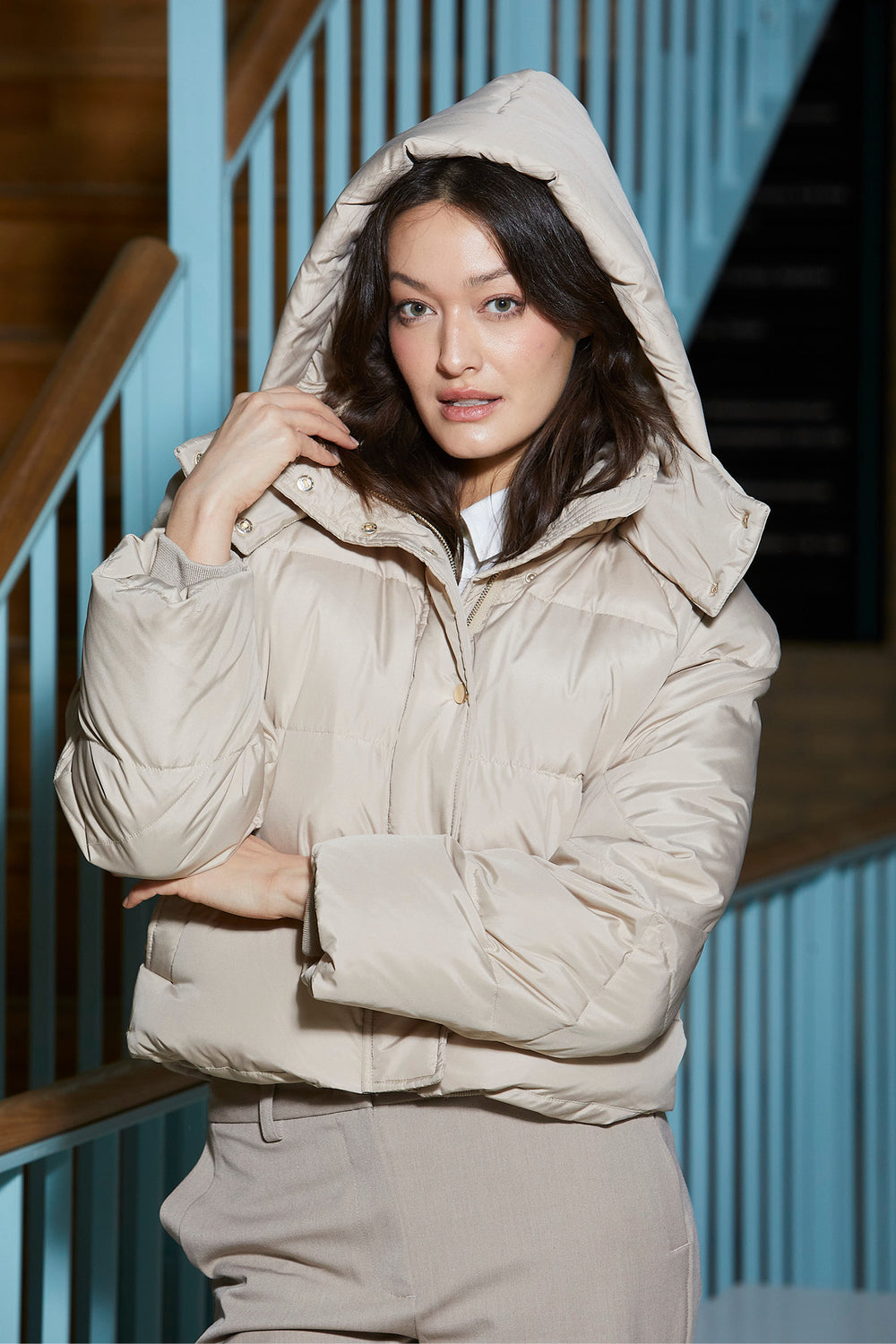 PBO Hirona dunjakke OUTERWEAR, HEAVY 118 Light sand