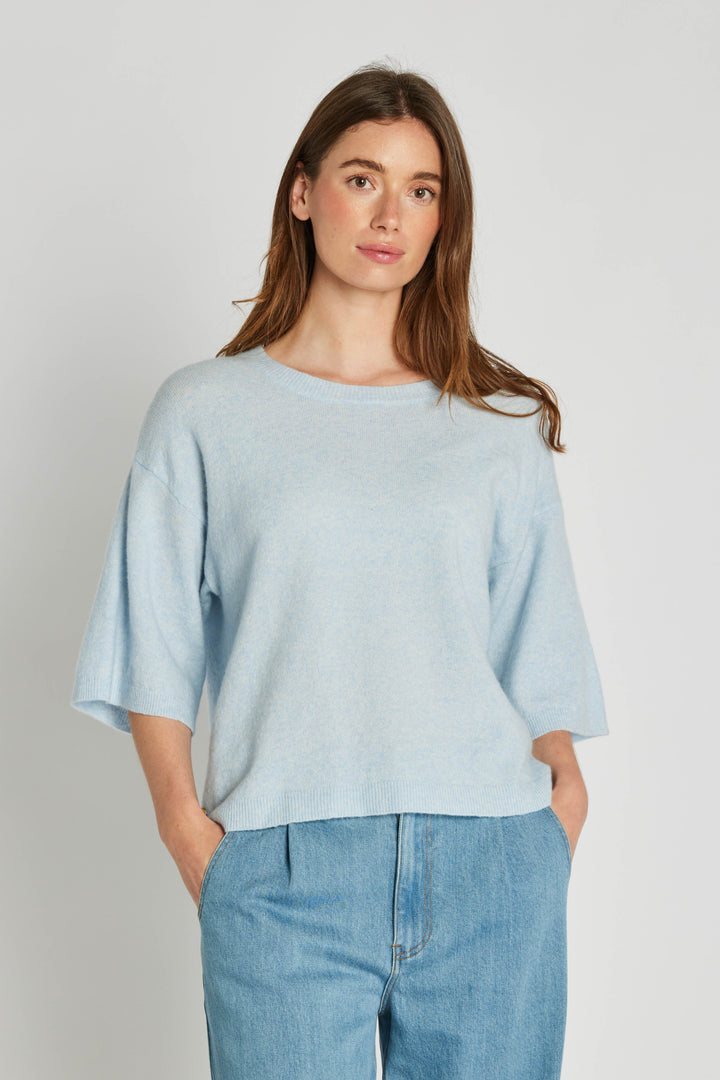 PBO Montero striktrøje KNITWEAR, HEAVY 265 Light blue melange