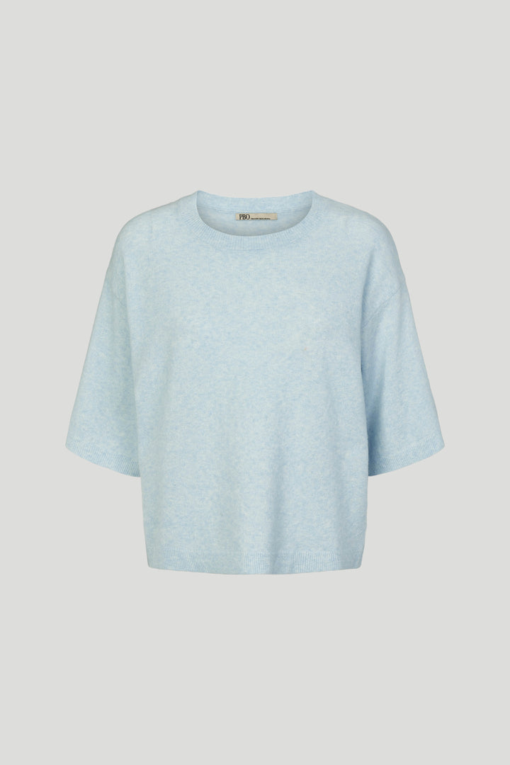 PBO Montero striktrøje KNITWEAR, HEAVY 265 Light blue melange