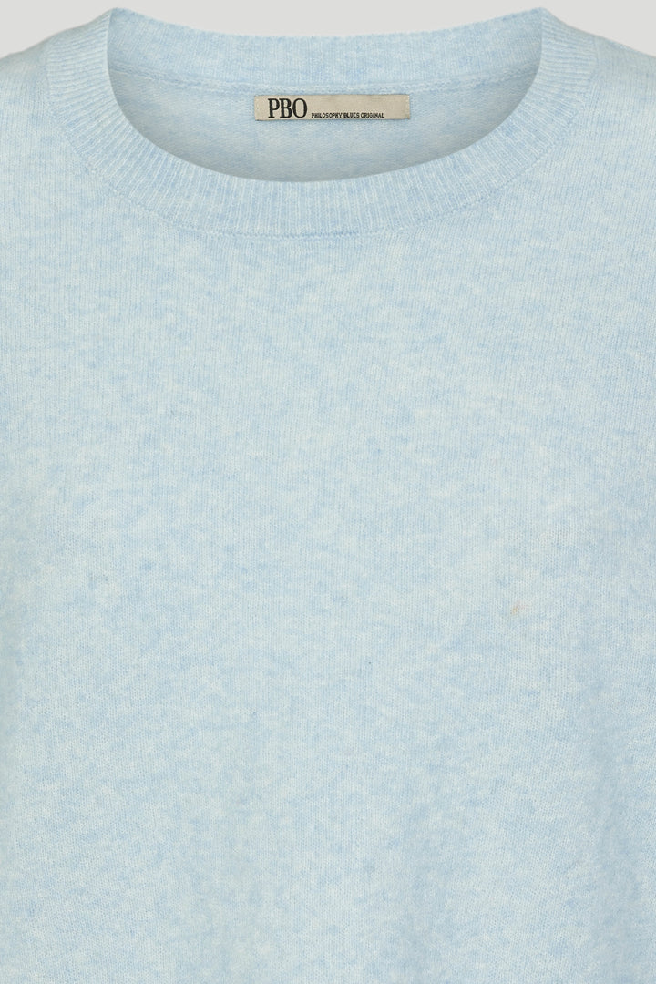 PBO Montero striktrøje KNITWEAR, HEAVY 265 Light blue melange