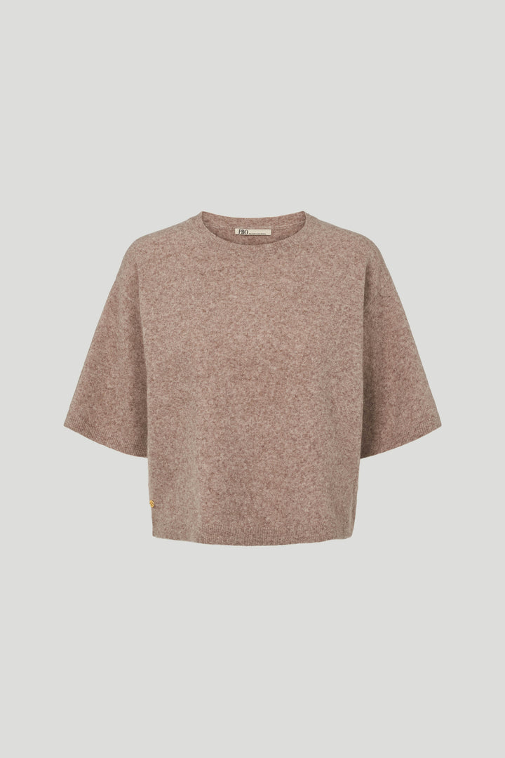 PBO Montero striktrøje KNITWEAR, HEAVY 986 Brown mel.