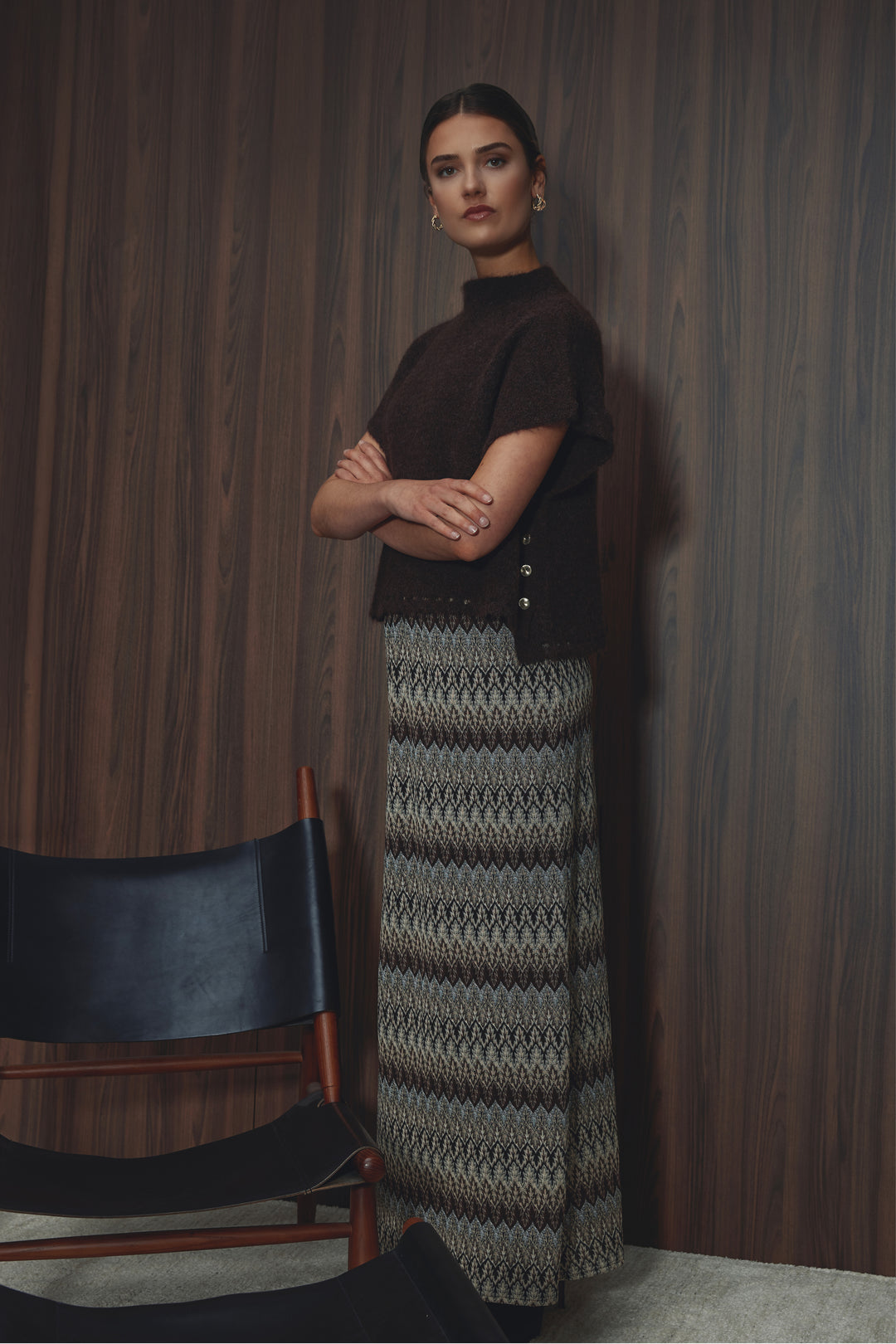 PBO PBOAdella lang nederdel SKIRTS 100 Multi colour