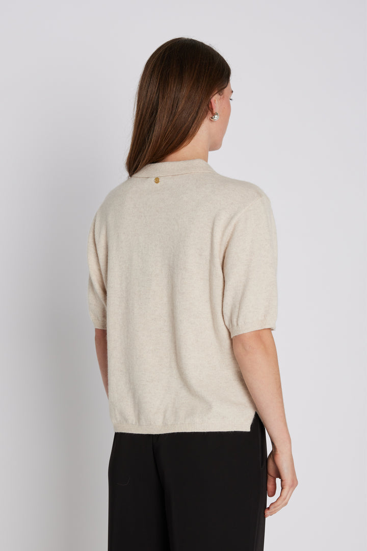 PBO PBOAfternoon strik T-shirt KNITWEAR 180 Off white melange