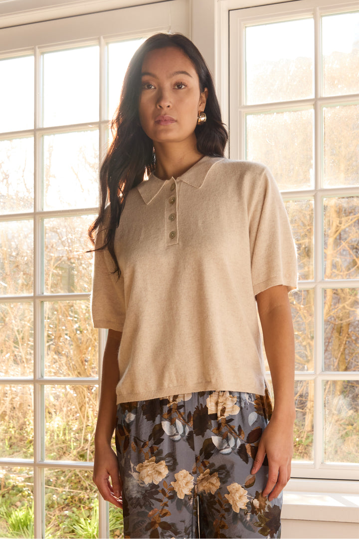 PBO PBOAfternoon strik T-shirt KNITWEAR 180 Off white melange