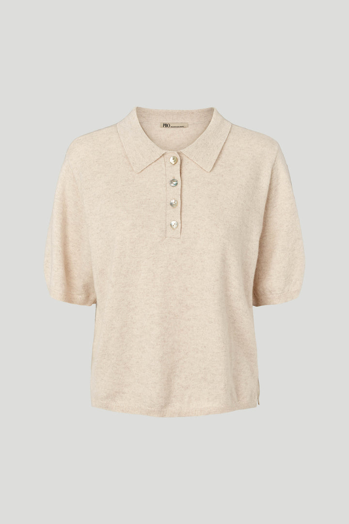 PBO PBOAfternoon strik T-shirt KNITWEAR 180 Off white melange