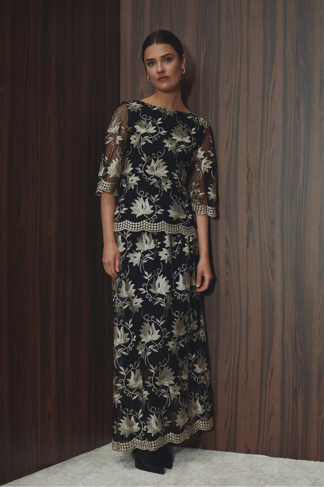 PBO PBOAila blouse BLOUSE 904 Black flower