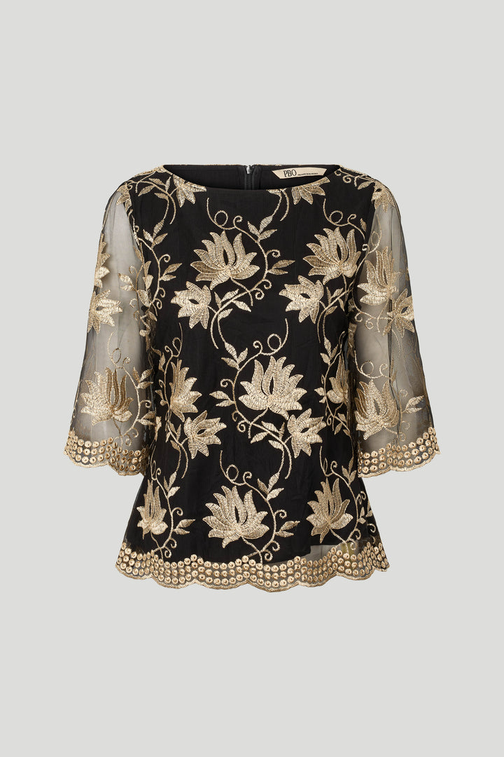 PBO PBOAila blouse BLOUSE 904 Black flower