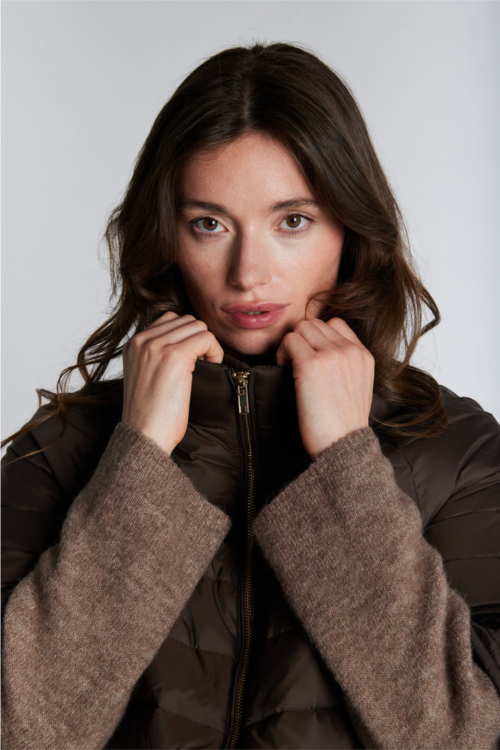 PBO PBOAlaska quiltet cape dunjakke OUTERWEAR 698 Smoke