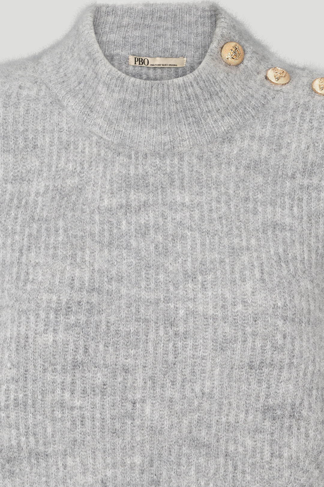 PBO PBOAlbia striktrøje KNITWEAR, HEAVY 16 Ligth grey