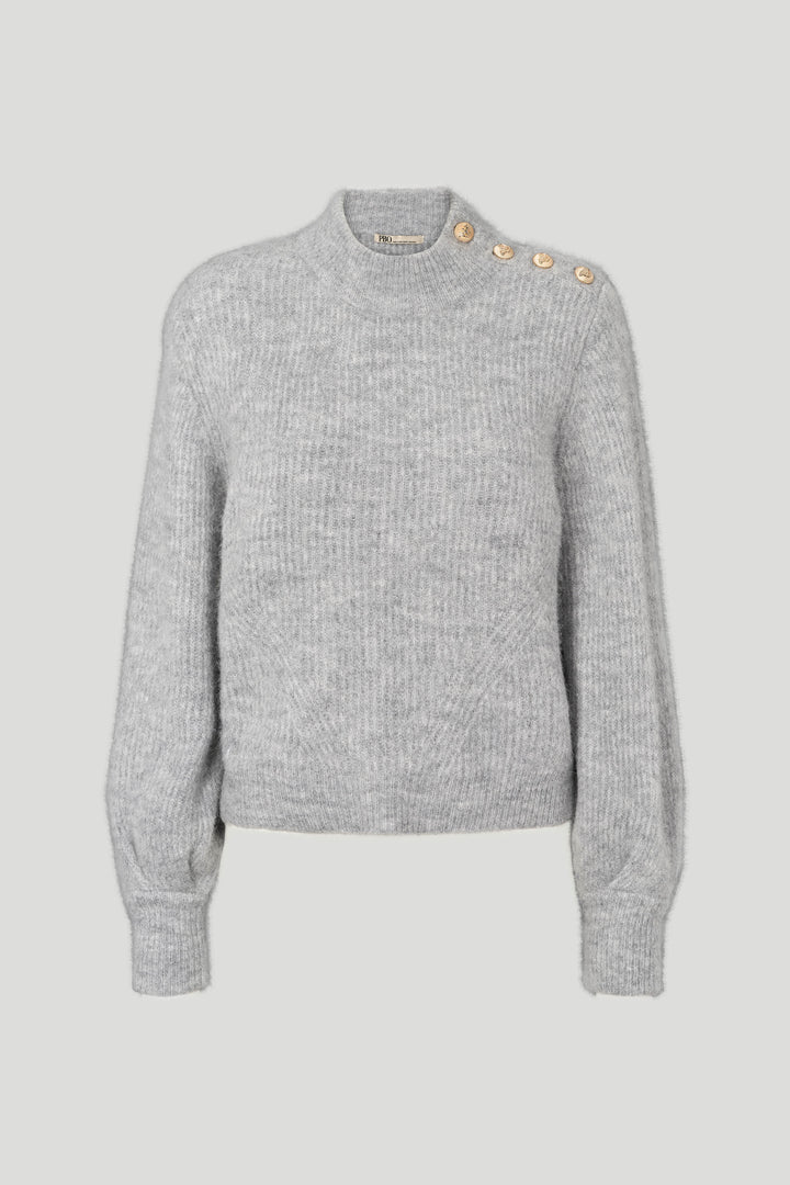 PBO PBOAlbia striktrøje KNITWEAR, HEAVY 16 Ligth grey