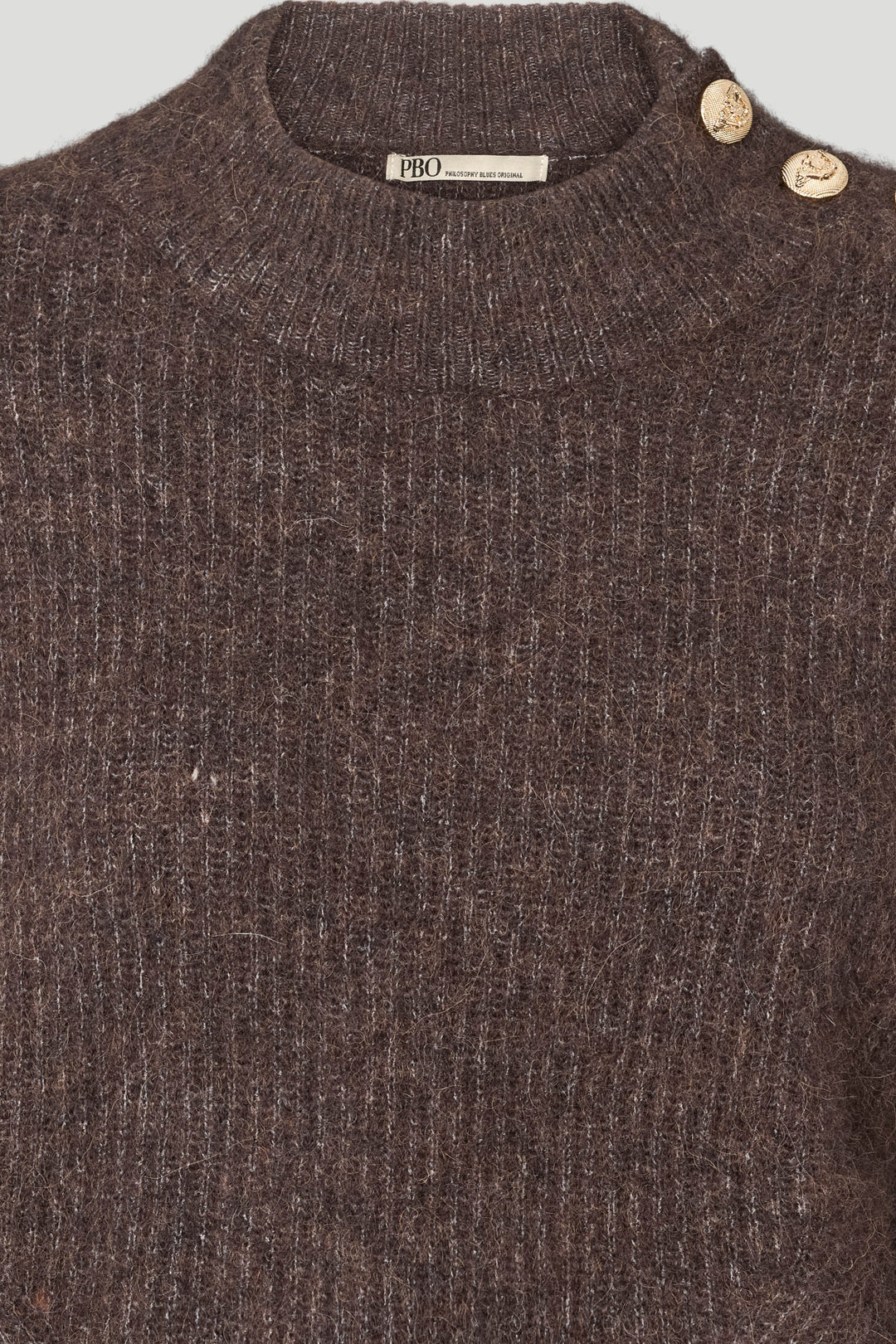 PBO PBOAlbia striktrøje KNITWEAR, HEAVY 45 Bitter chocolate