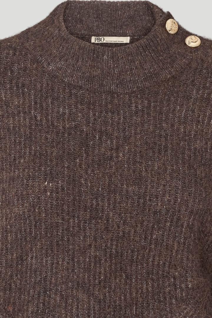PBO PBOAlbia striktrøje KNITWEAR, HEAVY 45 Bitter chocolate