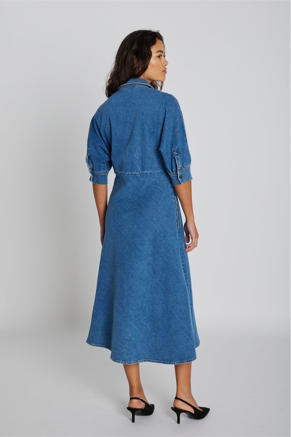 PBO PBOAlda kjole SHIRTS 200 Blue denim