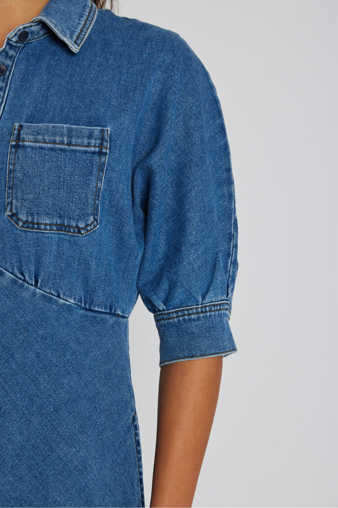 PBO PBOAlda kjole SHIRTS 200 Blue denim