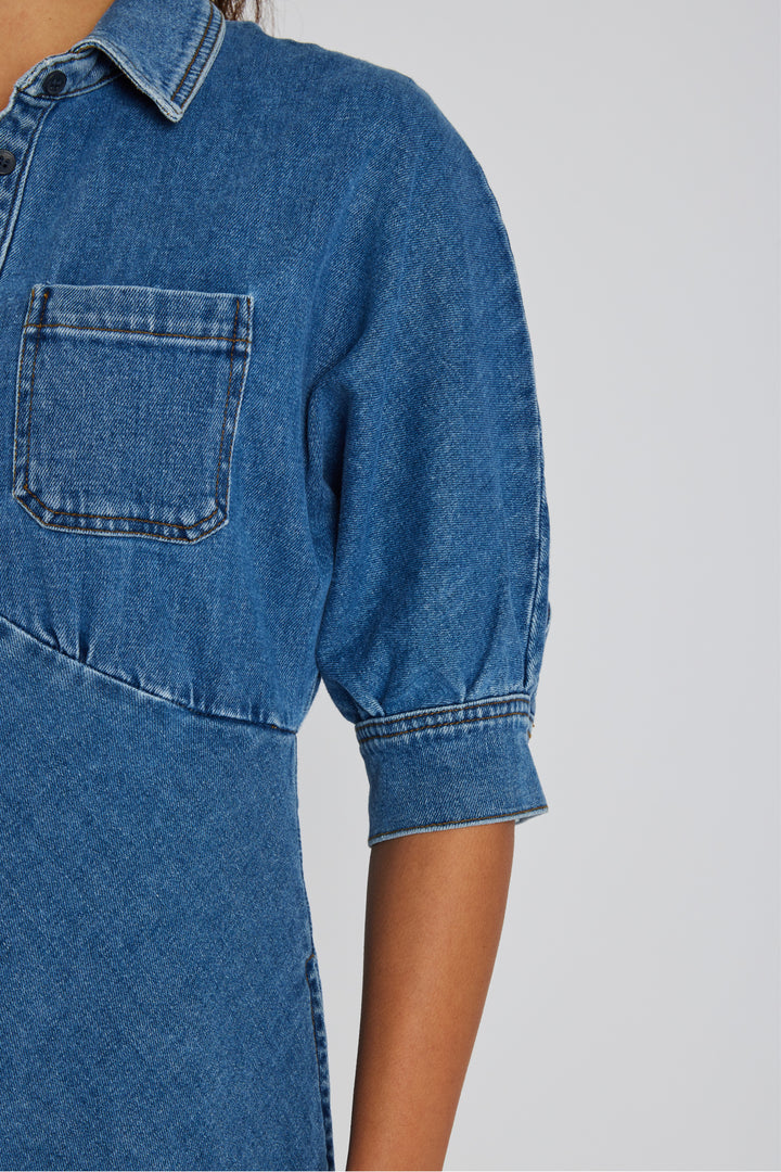 PBO PBOAlda kjole SHIRTS 200 Blue denim