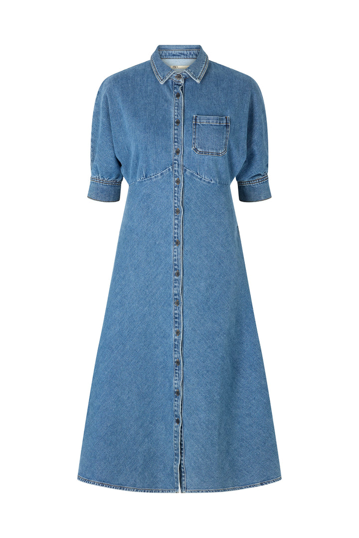 PBO PBOAlda kjole SHIRTS 200 Blue denim