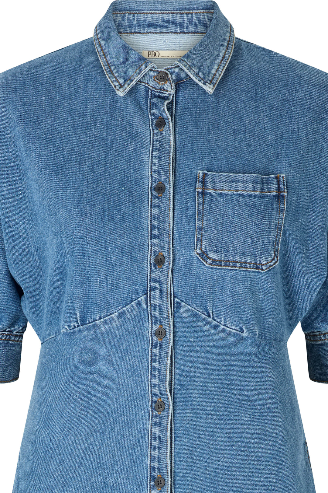 PBO PBOAlda kjole SHIRTS 200 Blue denim