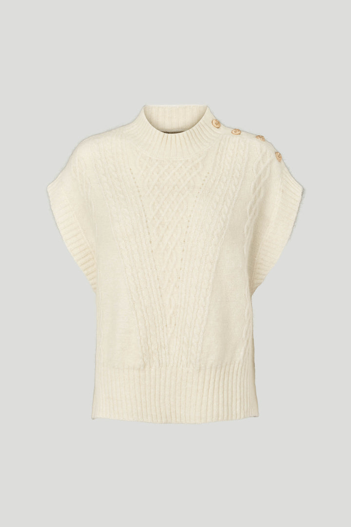 PBO PBOAlino strikvest KNITWEAR, HEAVY 03 Ecru