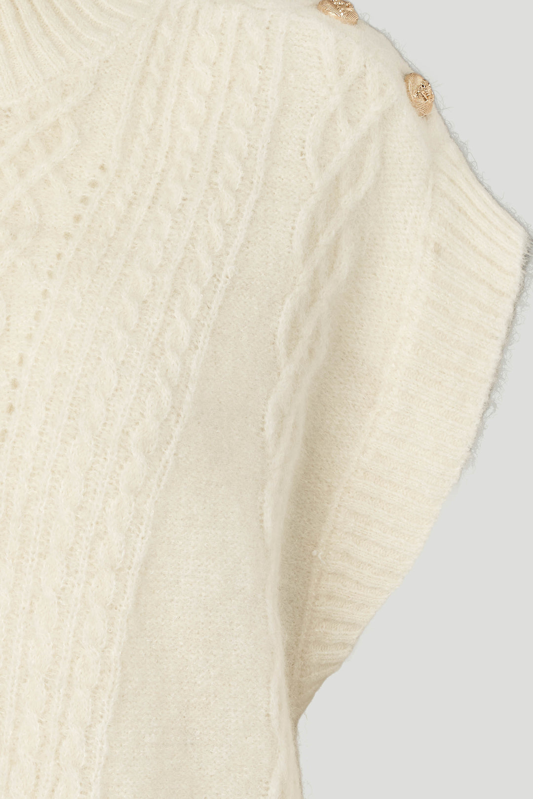 PBO PBOAlino strikvest KNITWEAR, HEAVY 03 Ecru