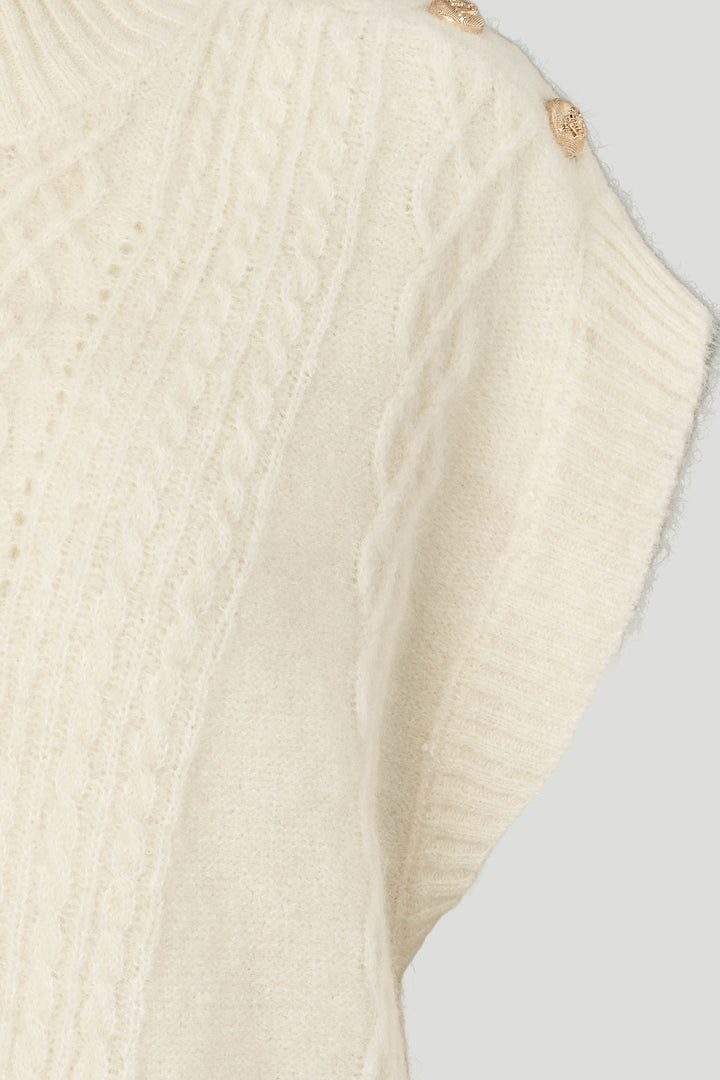 PBO PBOAlino strikvest KNITWEAR, HEAVY 03 Ecru