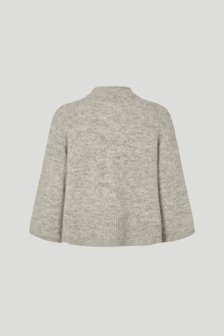 PBO PBOAndrea strikcardigan KNITWEAR 17 Grey melange