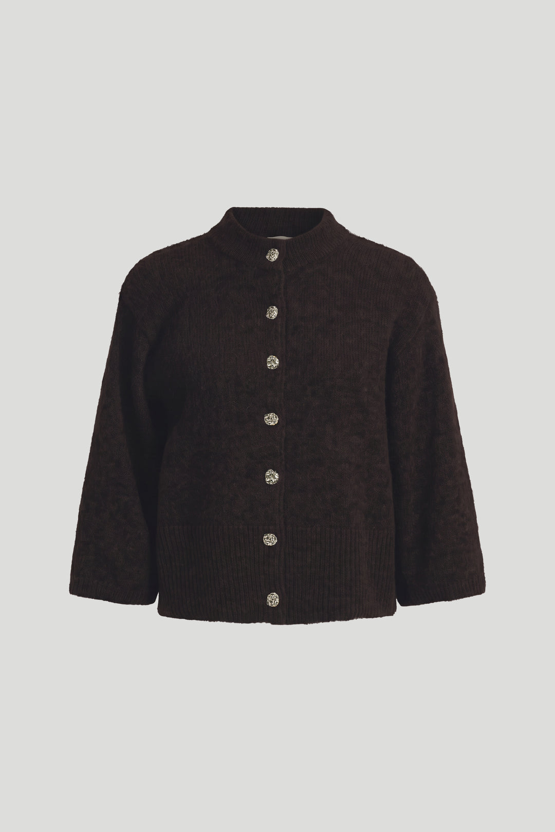 PBO PBOAndrea strikcardigan KNITWEAR 691 Chocolate