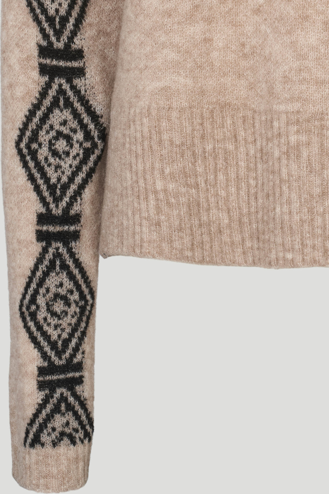 PBO PBOAnomi striktrøje KNITWEAR 839 Salt/Pepper
