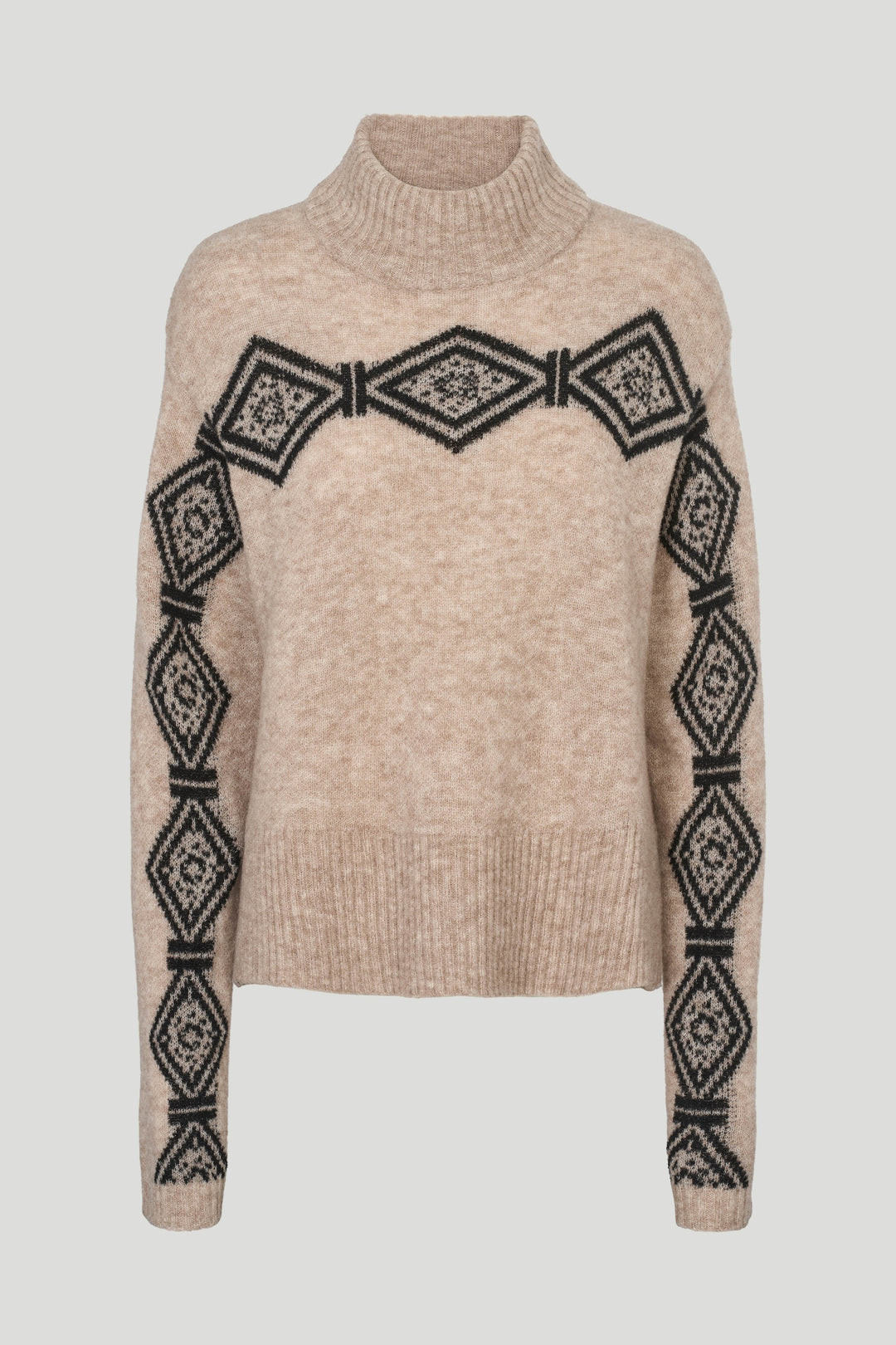 PBO PBOAnomi striktrøje KNITWEAR 839 Salt/Pepper