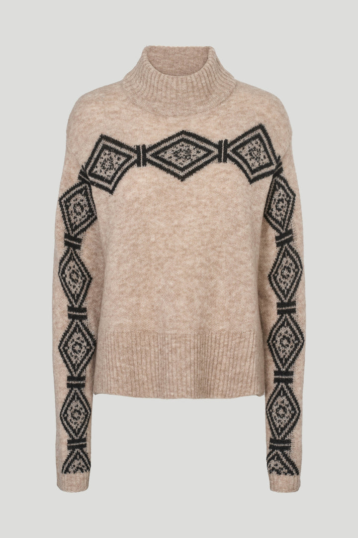 PBO PBOAnomi striktrøje KNITWEAR 839 Salt/Pepper