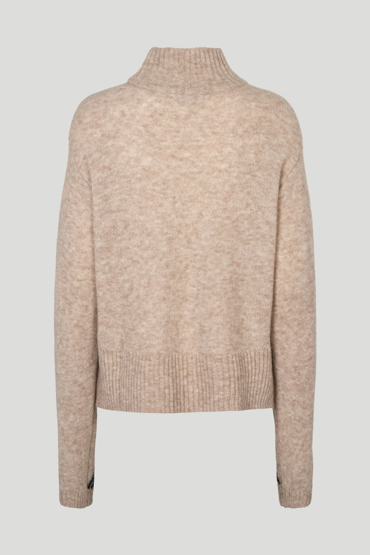 PBO PBOAnomi striktrøje KNITWEAR 839 Salt/Pepper