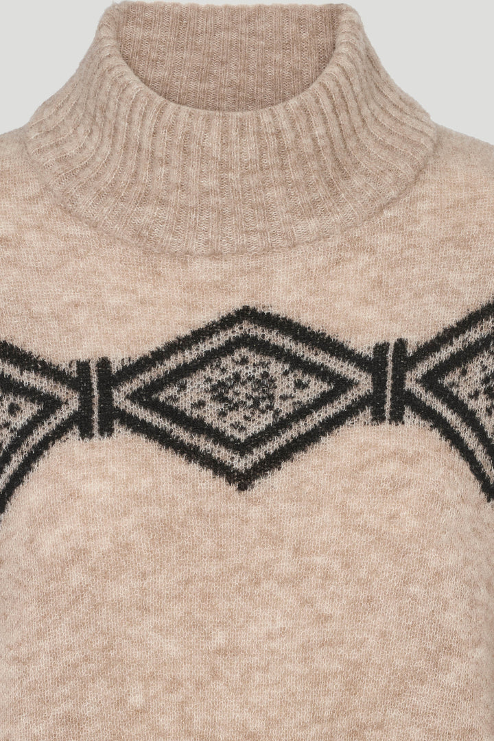 PBO PBOAnomi striktrøje KNITWEAR 839 Salt/Pepper