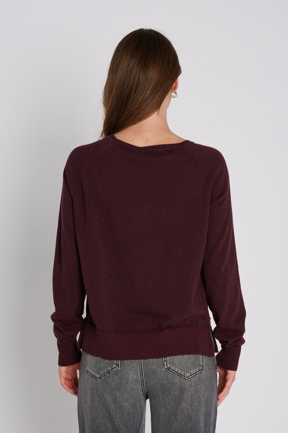 PBO PBOBekka striktrøje KNITWEAR, LIGHT 63 Deep bordeaux