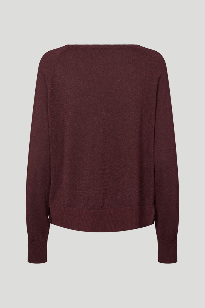 PBO PBOBekka striktrøje KNITWEAR, LIGHT 63 Deep bordeaux