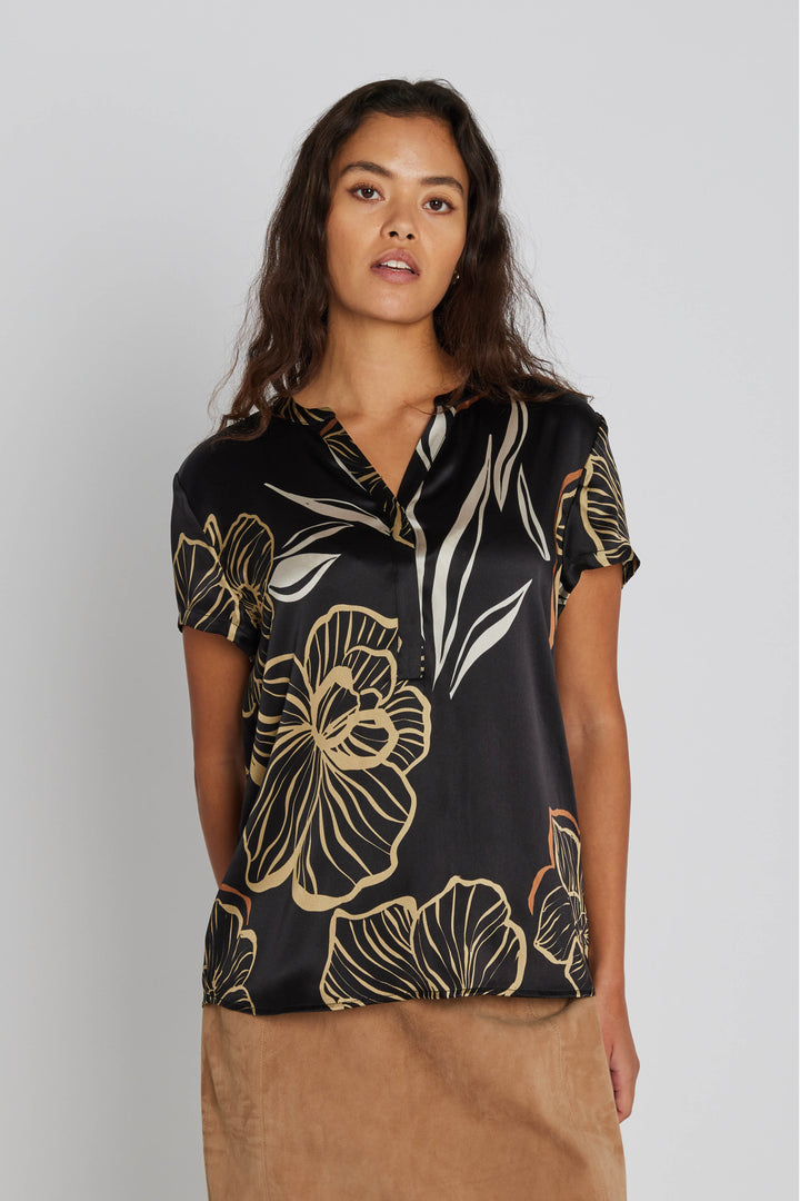 PBO PBOBlaine silketop TOPS 845 Black print